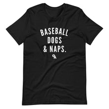 Load image into Gallery viewer, Baseball Dogs & Naps Unisex T-Shirt