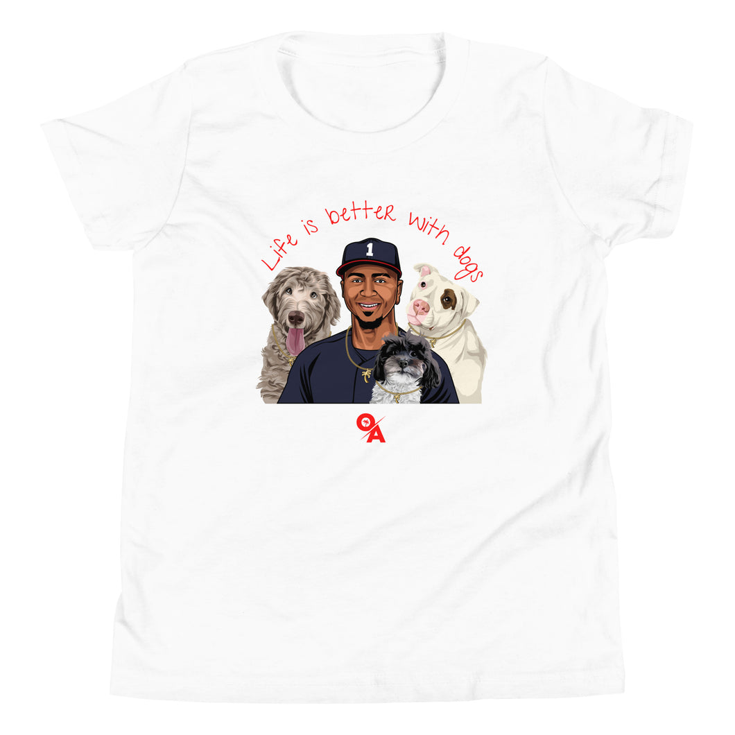 Youth Life is Better With Dogs Sleeve T-Shirt